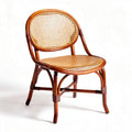 Rattan dining chair with woven seat and backrest 60 x 56 x 75cm